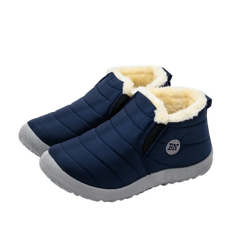 2022ผู้หญิงข้อเท้ารองเท้าบูท Snow Boots ผ้าร่มด้านบนกำมะหยี่หิมะอบอุ่นรองเท้าแฟชั่นลื่น Ultra Light รองเท...