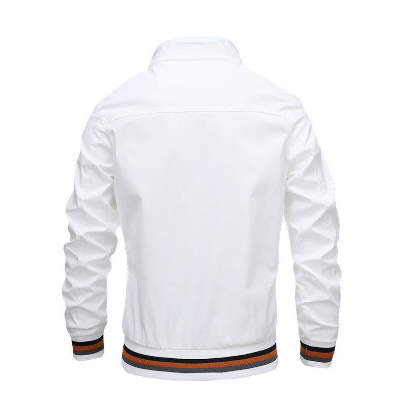 Jaket Fashion Pria Jaket Bomber Penahan Angin Kasual Baru Mantel Pria 2022 Jaket Ramping Tahan Air Luar Ruangan Musim Semi Musim Gugur Pria