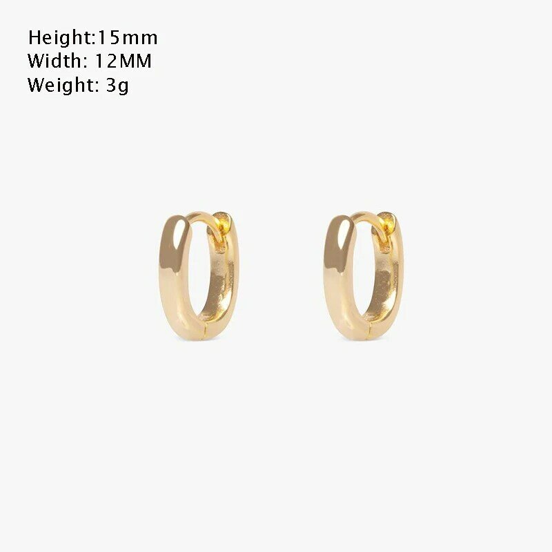 Sipengjel moda cor de ouro quadrado círculo hoop brincos para mulher huggies orelha fivela brincos piercing jóias acessórios 2023
