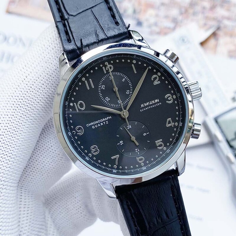 Nuovi orologi da uomo di marca originali orologi classici multifunzione in acciaio inossidabile con data automatica cronografo da lavoro orologi al quarzo AAA