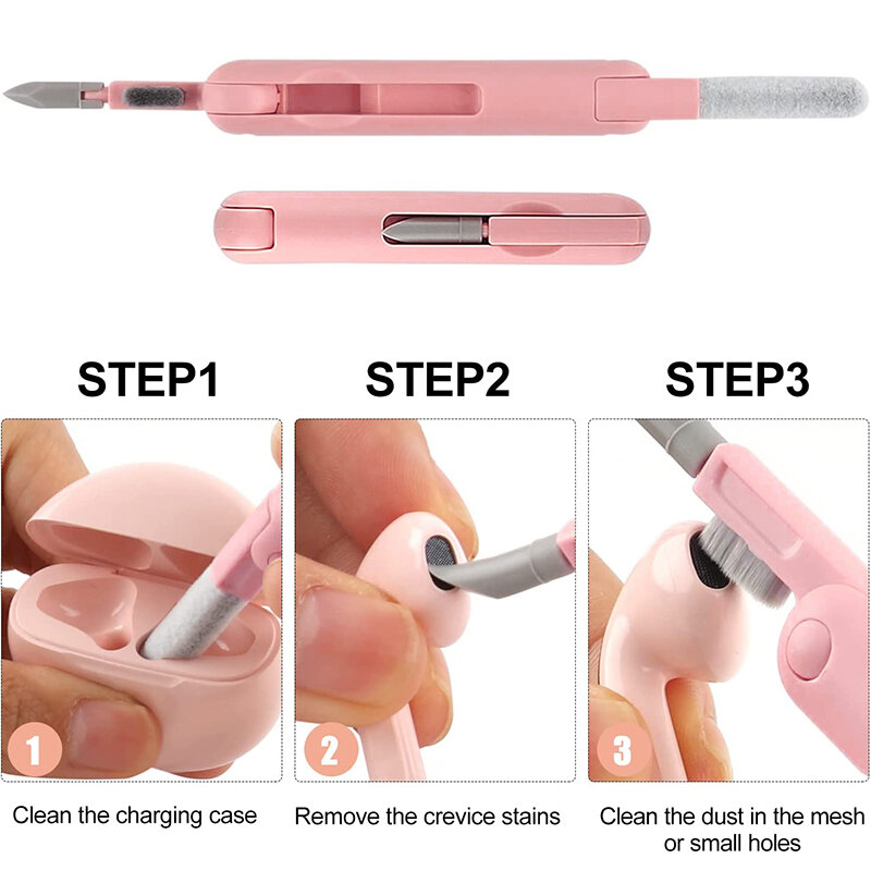 Brosse de nettoyage de clavier 7 en 1, brosse douce, Kit de stylo de nettoyage pour écouteurs, produit numérique pour casque