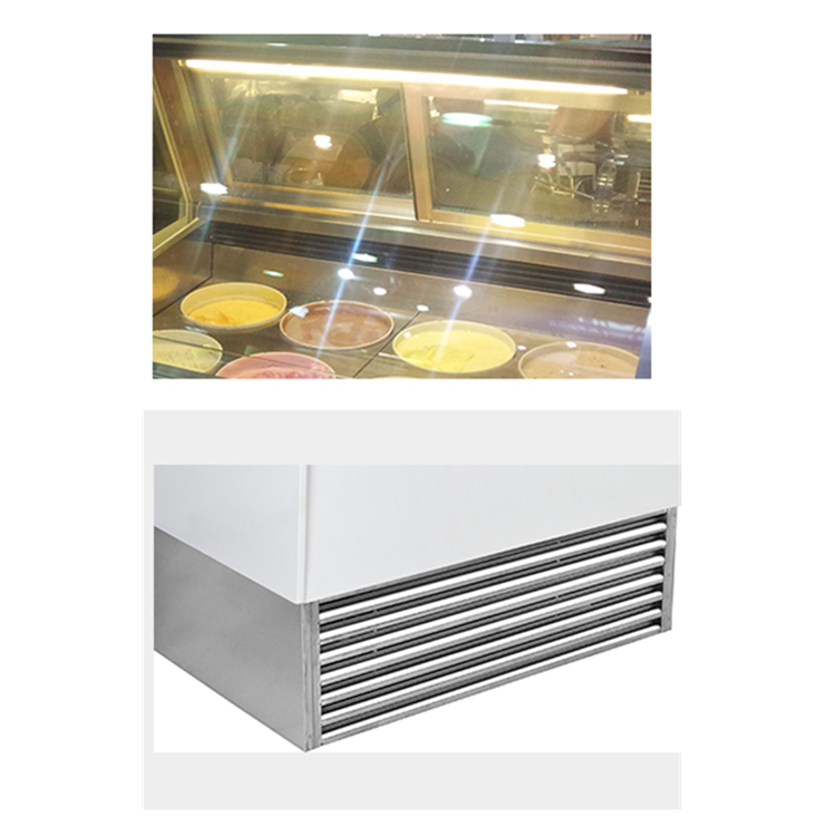 Refrigerador eléctrico para alimentos, expositor de helados para Tartas, congelador