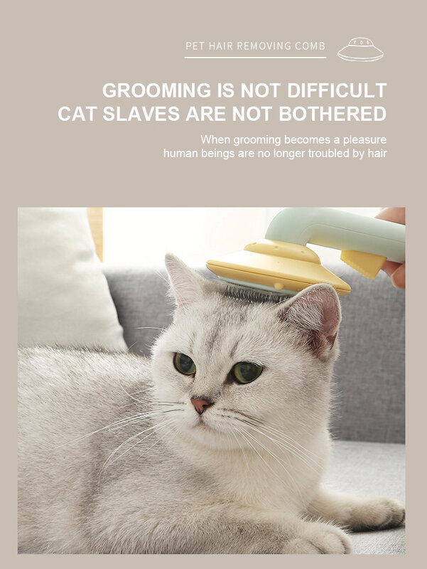 Cepillo de masaje para depilación de mascotas, peine de autolimpieza para gatos, accesorios de aseo para mascotas, productos de limpieza, accesorios para mascotas 2022