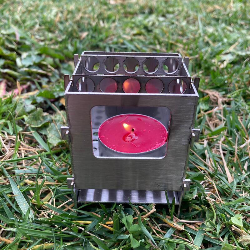 포켓 크기 작은 FireBox 캠핑 스토브 멀티 연료 휴대용 그릴 접는 화재 구덩이 바베큐 CinarExtreme