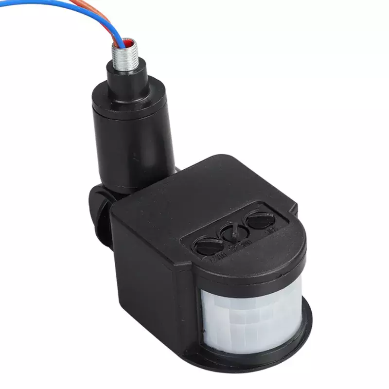 Interruptor infravermelho automático do detector de alarme do infravermelho pir da c.a. 220v exterior do interruptor da luz do sensor de movimento com luz conduzida
