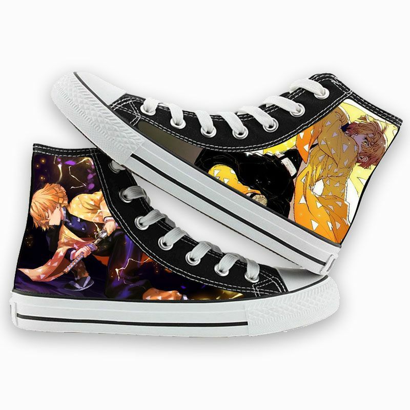 Zapatos de Cosplay de Demon Slayer para hombre, zapatillas deportivas para estudiantes, zapatos de Anime para niños y niñas, Zapatos altos informales Kawaii