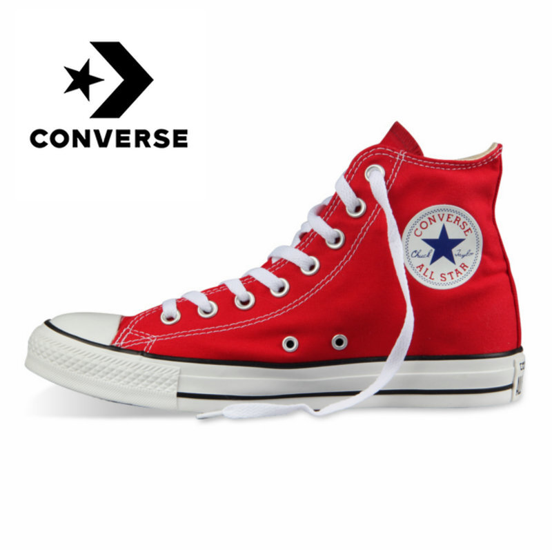 Converse All-Star ผู้ชายรองเท้าสเก็ตบอร์ดคลาสสิกผ้าใบชายหญิงสูงสตรีรองเท้าผ้าใบสบายทนทาน101013