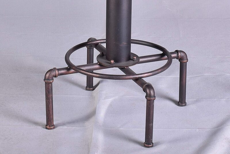 Topowerインダストリアルバーテーブル31.5-41.3 "調整可能なパブテーブルキッチンダイニングコーヒービストロテーブル (ブロンズ)
