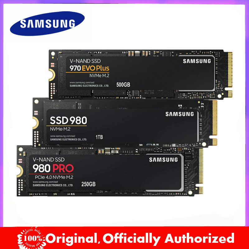 SSD M2 SAMSUNG SSD M.2 1TB 980 PRO NVMe Internal Solid State Drive 970 EVO Plus Hard Disk 250GB HDD 500GB untuk Komputer Laptop