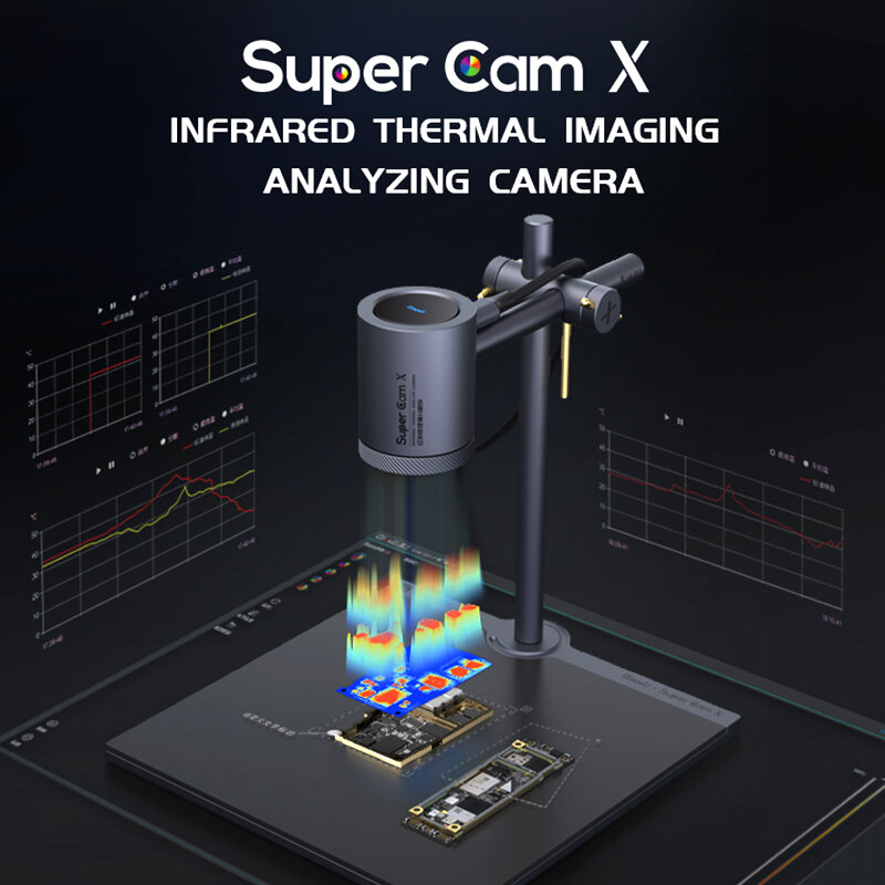 Caméra Termica Qianmovies Super Cam X 3D, analyse d'imagerie thermique infrarouge, tampon debout, fuite de chaleur, circuit PCB, réparation de diagnostic