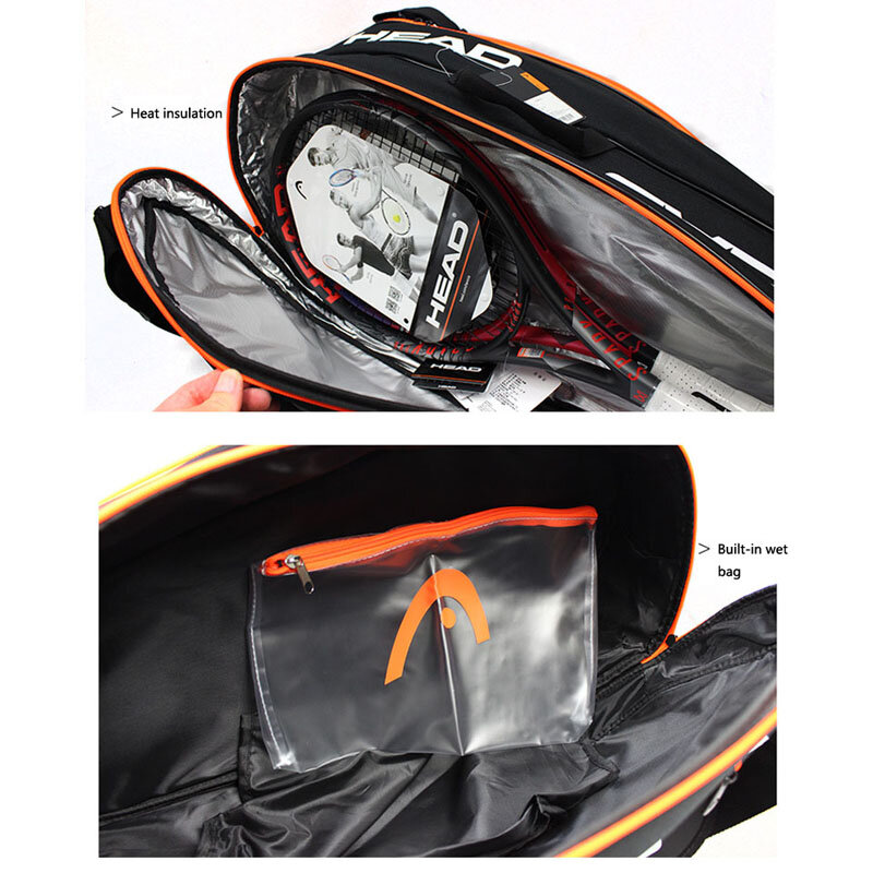 Głowa rakieta tenisowa torba sportowa torba o dużej pojemności 6-9 rakiety mężczyźni kobiety torba do badmintona rakieta tenisowa plecak Tenis Squash Padel