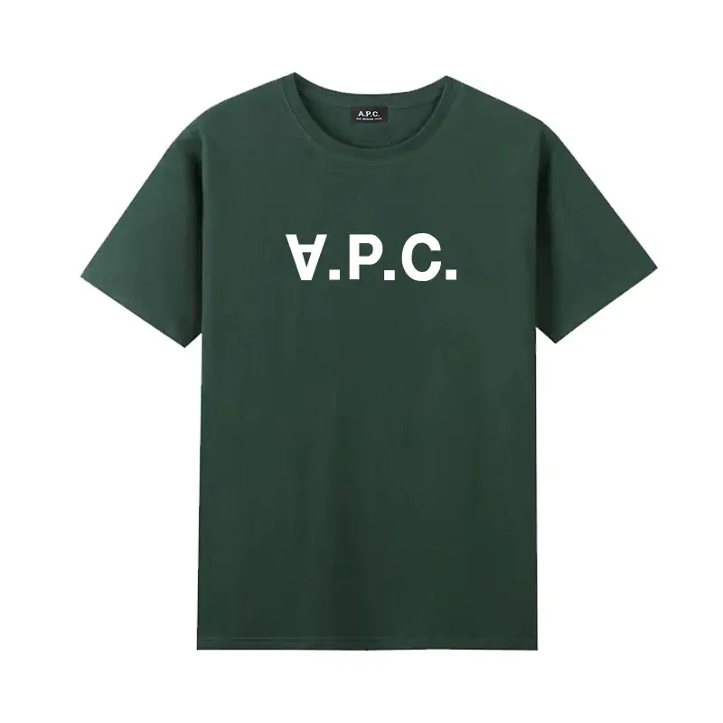 2023 nowe letnie męskie damskie 100% bawełniane koszulki nadrukowane litery APC koszulka z okrągłym dekoltem luksusowa, ponadgabarytowa koszulka z okrągłym dekoltem