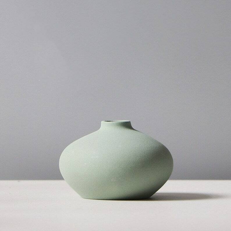 Matte Ceramic Vase | Morandi Modern Vase | Decorative Vase | Ceramic Pottery | Minimal Vase | Table Decoration