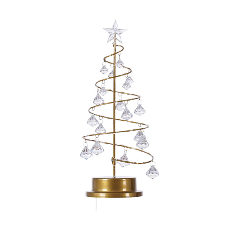 Luces LED de noche pequeñas para decoración de dormitorio, lámpara Solar Vintage de diamantes para árbol de Navidad, cristal claro de noche, 2022