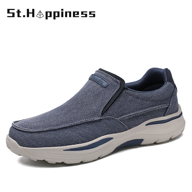 2021 nuevo de lona de los hombres zapatos casuales Slip-On zapatilla de deporte torpe para hombres moda hombres suela gruesa papá zapatillas con plataforma de gran tamaño 48