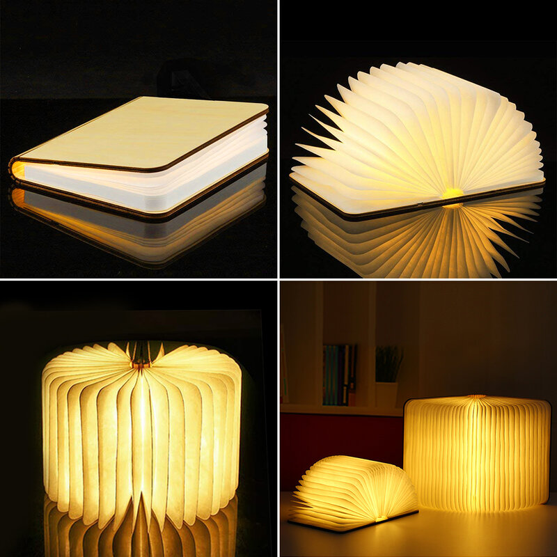 Light Led Night Lamps Book Light Lamp Folding Book Lamp Glowing Book Light Led Night Lamp Usb Rechargeable Lamp Table Lamp