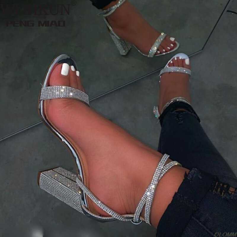 Moda sapatos de salto alto sexy dedo do pé apontado deslizamento-sobre festa de casamento marca de moda para senhora pvc