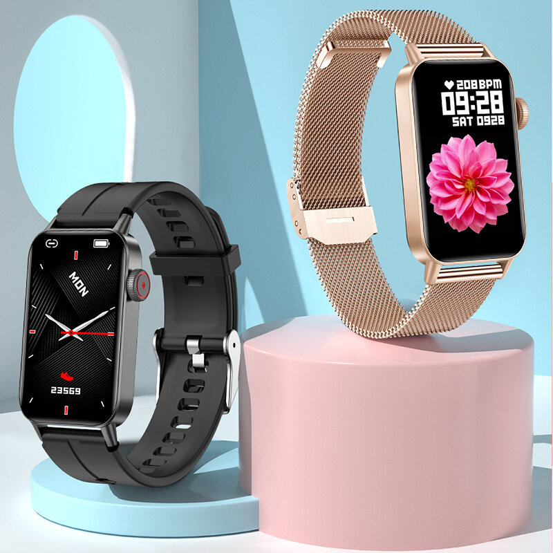 Voor Huawei Xiaomi Telefoon IP68 Waterdicht Smart Horloge Vrouwen Mooie Armband Hartslagmeter Sleep Monitor Smartwatch Dames