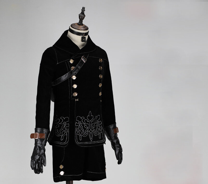 S to 2XL Games NieR Automata 9S Cosplay Costumes Set Men Fancy Party Outfit Coat YoRHa No. 9 Type Halloween Uniform Full Set