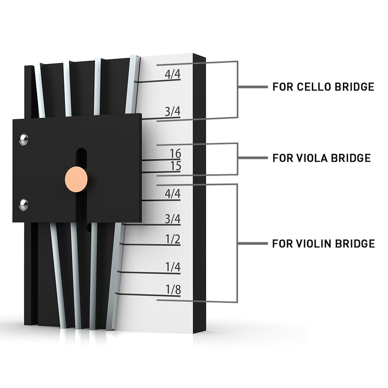 Marcador de puente de arce para violonchelo, herramientas de Marcado de distancia de cuerda, marcador de divisiones de cuerda compatible con violín 1/8 a violonchelo 4/4