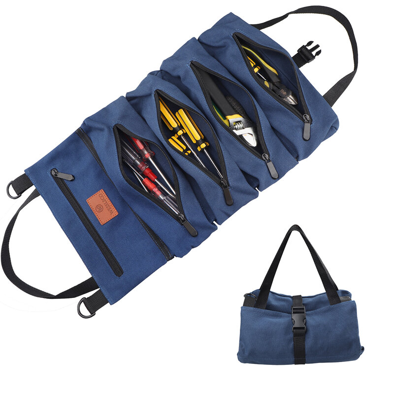 롤업 도구 가방, 다목적 도구 파우치, 렌치 스크루 드라이버 정리함, 작은 어깨 걸이 지퍼 캐리어, 토트 보관 가방