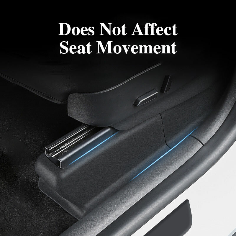 For Tesla Model Y Car Rear Seat Slide Rail Anti Kick Pad Seat Lower Side Corner Pad Protection Car Interior Function Accessories