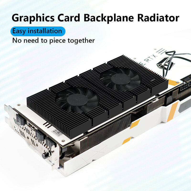 Luminum GPU 백플레인 라디에이터 RTX 3090 3080 3070 시리즈 그래픽 카드 백 플레이트 메모리 VRAM 방열판 냉각 팬 PWM