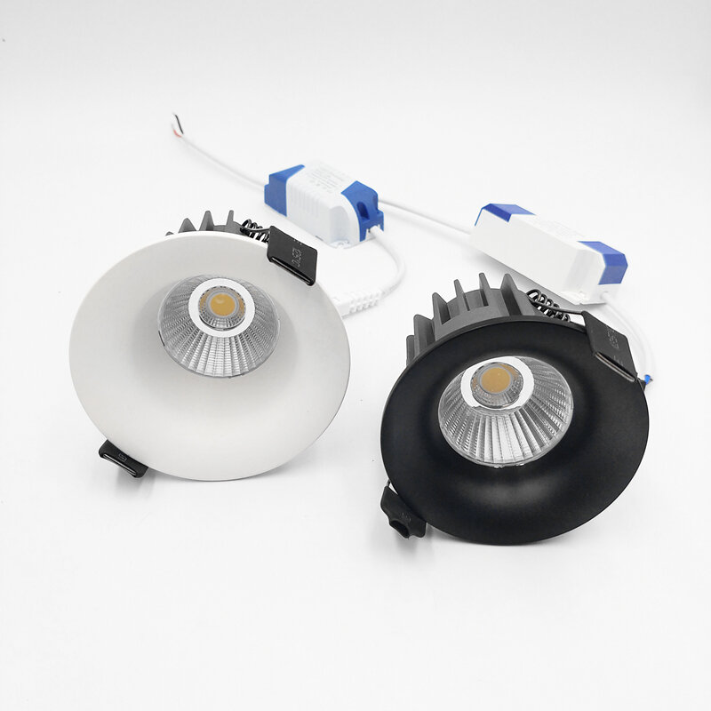 凹型led調光可能なcobスポットライトシーリングライトAC85-265V 10ワット12ワット15ワット18ワットのダウンライトリビングルーム衣料品店の特別な
