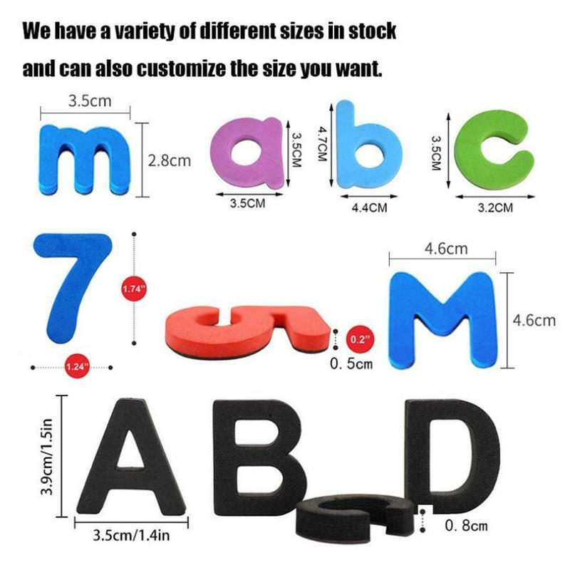 마그네틱 알파벳 ABC 편지 26 대문자 Lowercasse 학습 숫자 냉장고 냉장고 교육 완구 세트 자석