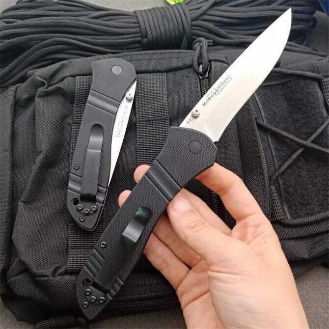D2 Blade BM 710 coltello pieghevole tattico da esterno coltelli da tasca con manico G10 ad alta durezza sicurezza di autodifesa