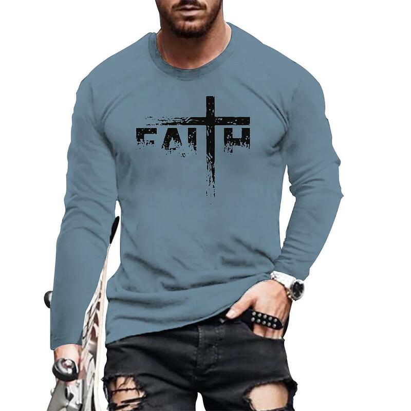 T-shirt moda uomo nuova primavera autunno stampa 3D magliette sportive Casual girocollo Retro a maniche corte Top abbigliamento uomo