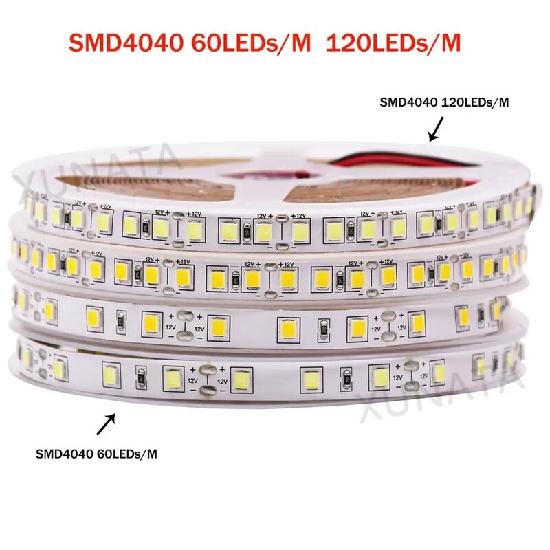Striscia LED 5M 12V SMD5050 5054 2835 5630 nastro LED flessibile Super luminoso nastro LED impermeabile 60/90/120/240/480/360 LEDs/M