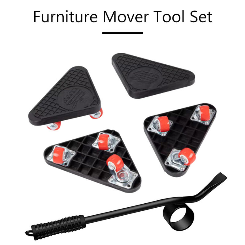 Heavy Duty Furniture Lifter Furniture Mover Set Transport Tool 360 Rotation 3 Wheels Removal for Lifting Moving Furniture Helper