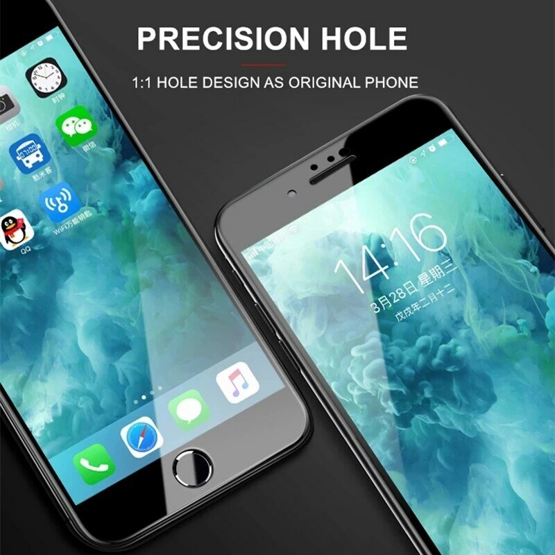 10d proteção de vidro para iphone x xs 13 7 8 plus protetor de tela de vidro para iphone 11 promax xr se2 12 12pro tela protectio