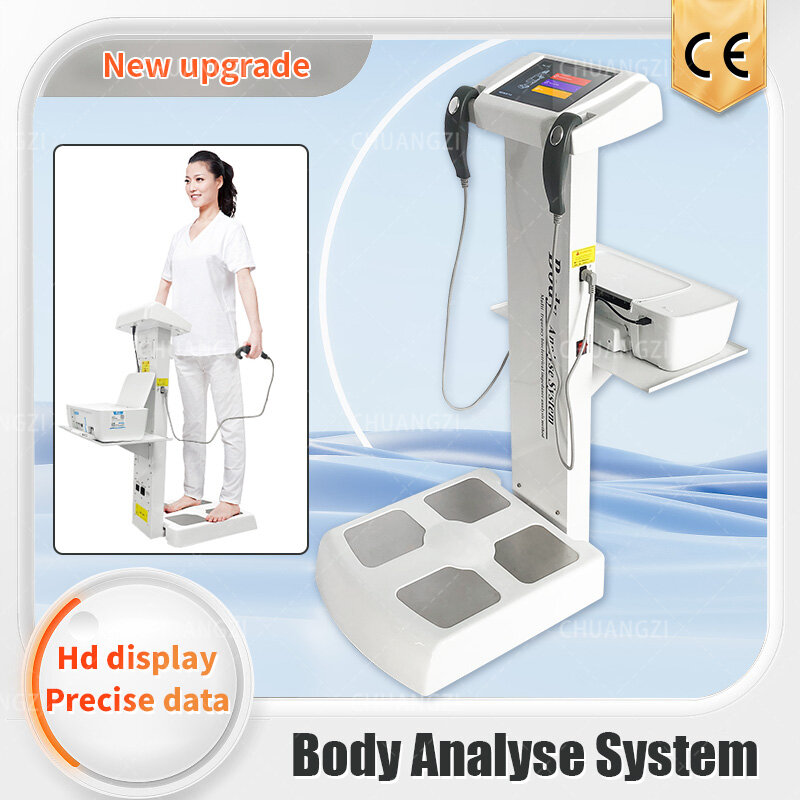 Quantum 8 Electrodes Gym Use Pharmacy Health Fat Measurement Analyzer Stand Body Composition Analyzer BMI Bio-impedance Machine