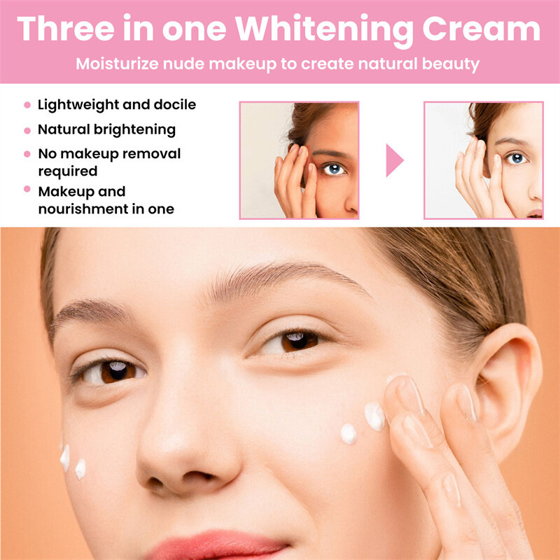 Crème blanchissante pour le visage pour la peau foncée, taches, cicatrices, crème blanche neige, jour, nuit, blanchiment de la peau, coréen