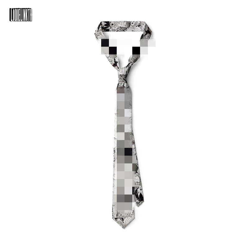 Novo 8cm de largura dos desenhos animados gravata para homens feminino anime engraçado imprimir moda diário usar acessórios camisa festa de casamento negócios gravata