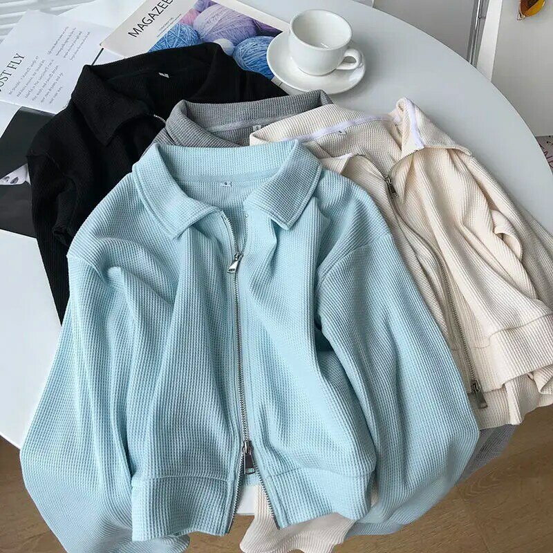 Chaqueta informal coreana para mujer, chaqueta pequeña fresca de alta calidad, primavera y otoño, holgada para el hogar, 2022