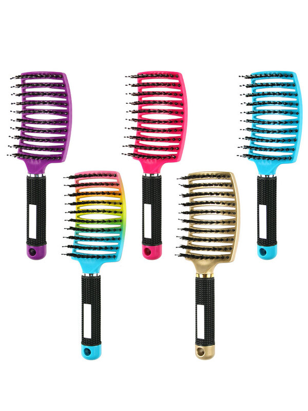 Scalp Massage Hair Comb Bristle&Nylon Tangled Hair Brush Women Wet Cur Detangling Hair Brush Hairdressing Styling Barber Tools