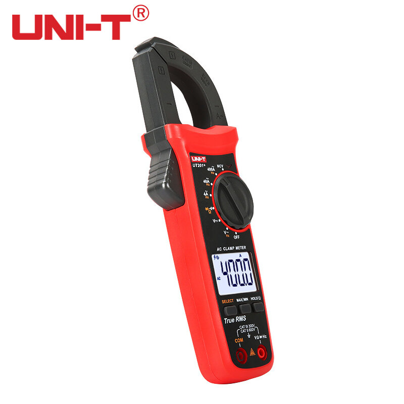 Цифровой измеритель-зажим UNI-T UT204, Вольтметр постоянного и переменного тока, 600 А, мультиметр с зажимом, Омметр, тестер емкости и температуры, ...