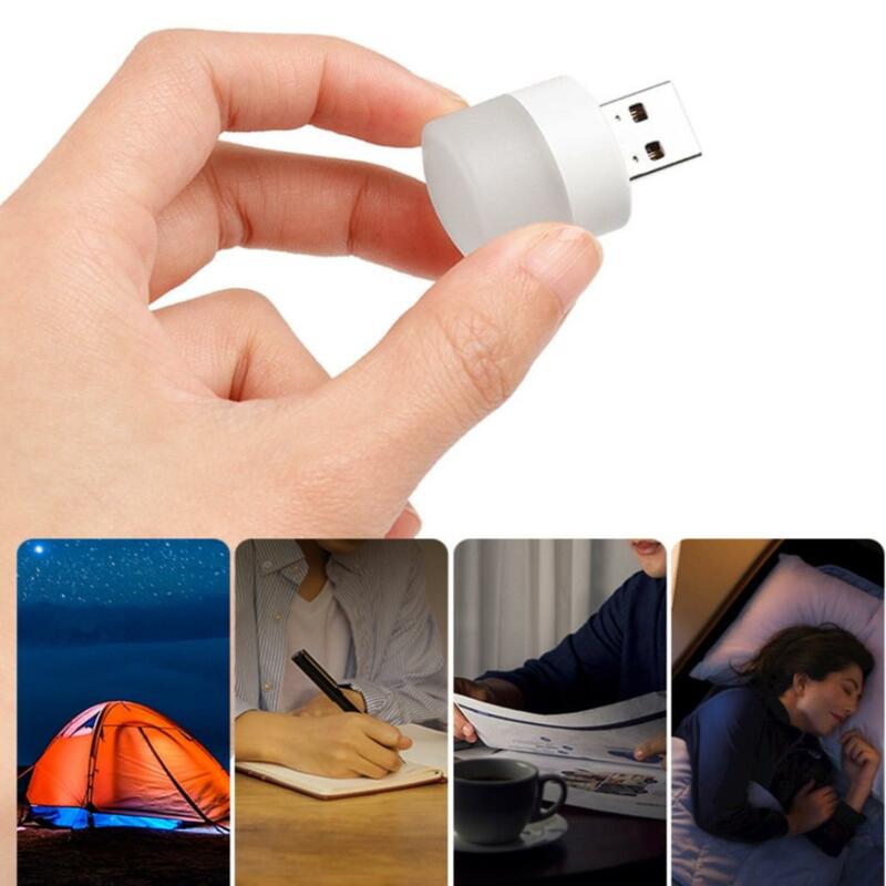 USB Night Light Lamp Computer Mobile Power Charging USB Small Book Lamps LED Eye Protection Reading Light Small Round Light