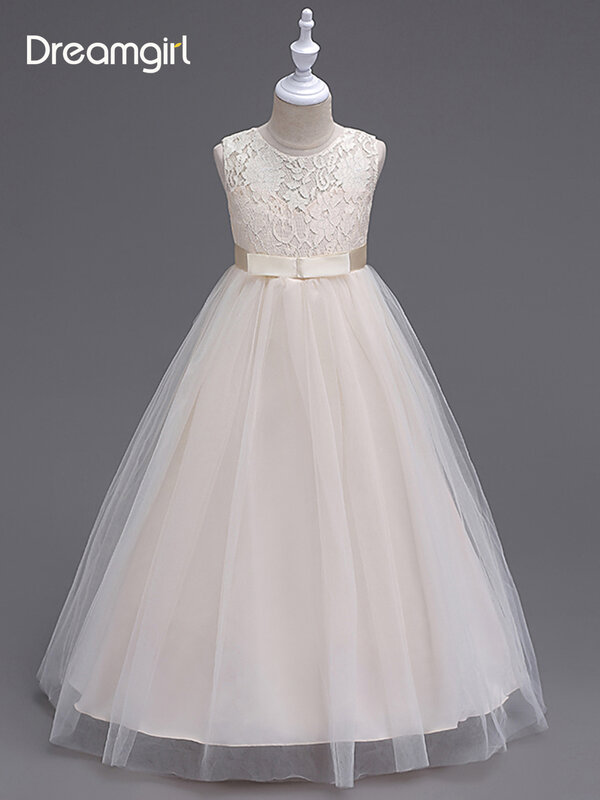 Кружевное бальное платье Dreamgirl трапециевидной формы, атласное платье с аппликацией и бантом, с поясом, до щиколотки, для свадьбы, вечеринки, ...
