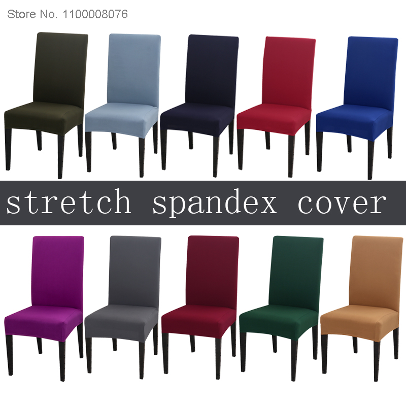 Housse de chaise élastique en Spandex, couleurs unies, Flexible, extensible, pour Restaurant, mariage, Banquet, hôtel