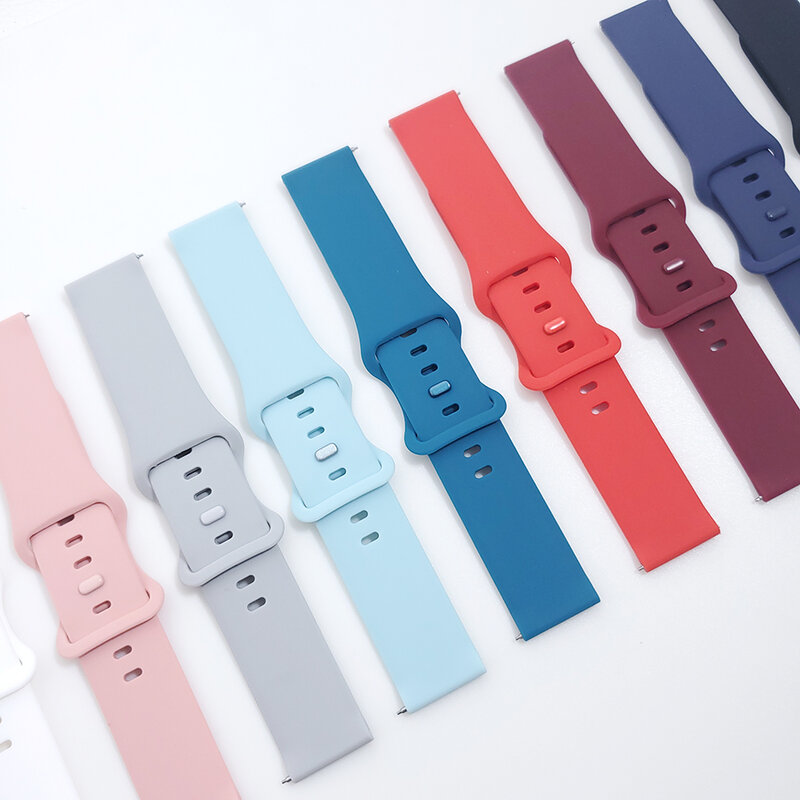 22mm Sport Soft Silicone Double buckle Strap for Oneplus Watch Strap for one plus watch Bracelet Replacement Watchbands