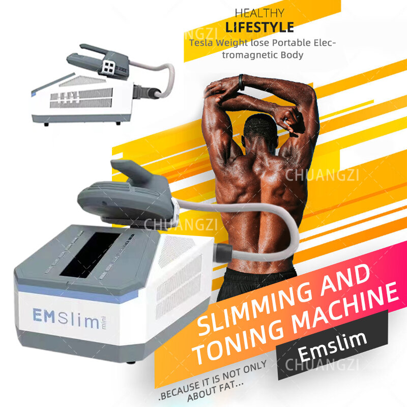 DLS-EMSLIM الشخصية المحمولة العضلات محفز الكهرومغناطيسية التخسيس الدهون الجسم النحت آلة العضلات البلاستيكية