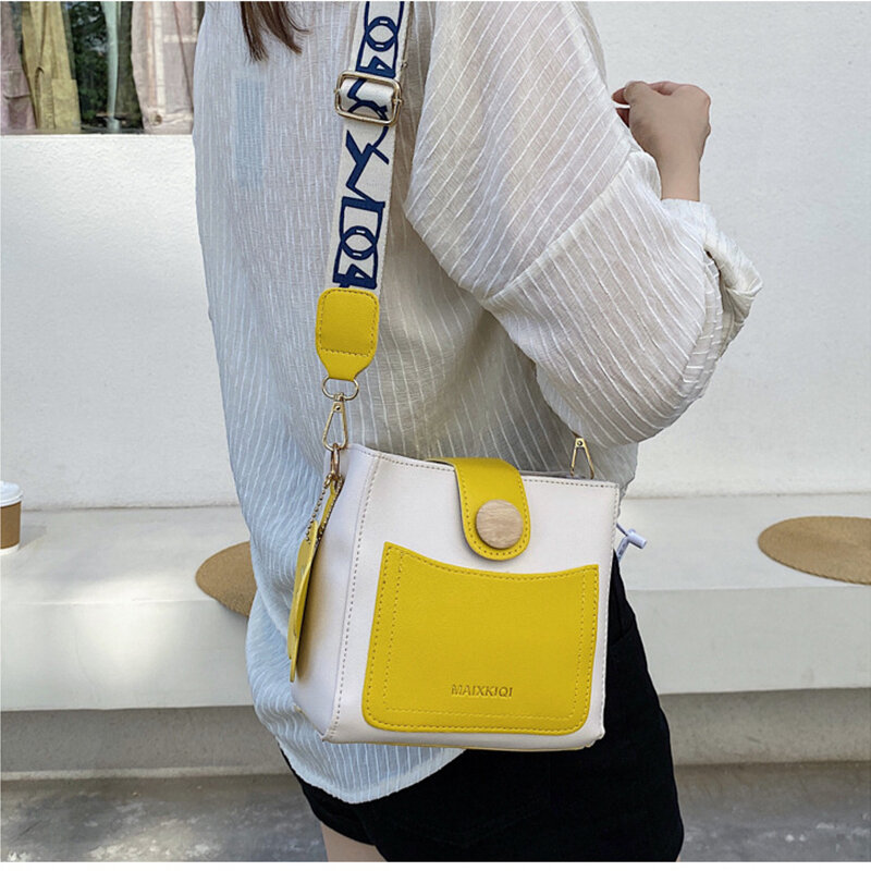 QIAOSANSAN-Bolso de mano de diseñador para mujer, bandolera de hombro a la moda para teléfono móvil, bolso de mano con costuras, textura informal