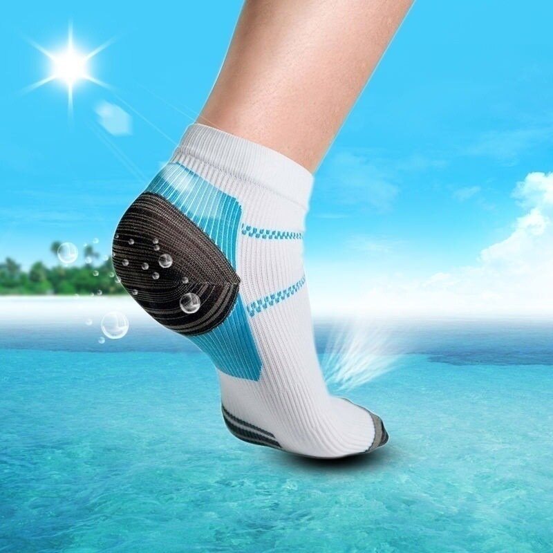 1 Pair New Miracle Foot Compression Sock Anti-Fatigue Plantar Fasciitis Heel Spurs Pain Sock For Men Women