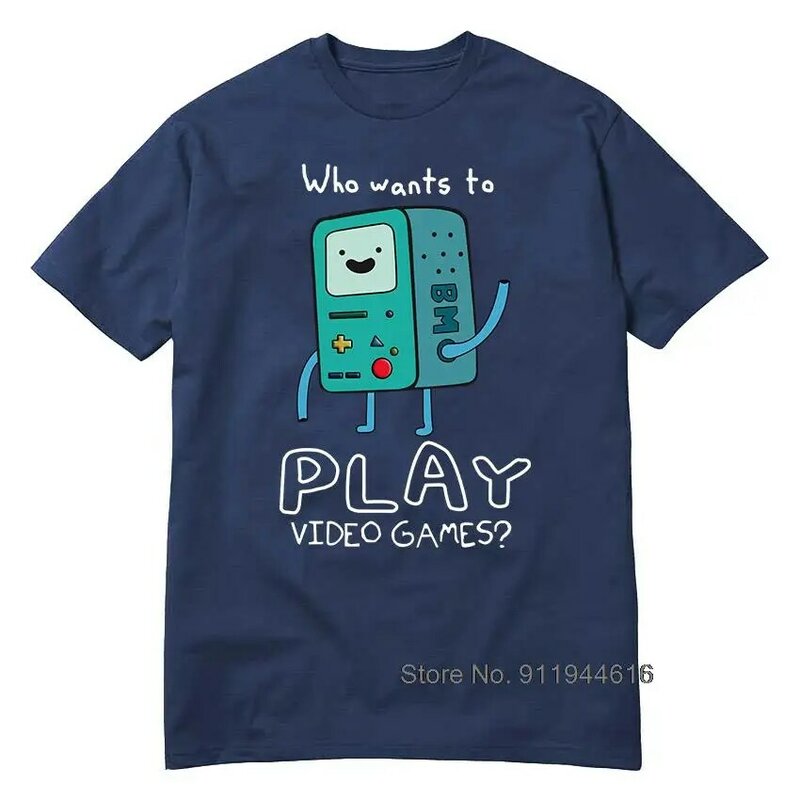 USAprint – t-shirt à manches courtes et col rond pour homme, amusant et décontracté, en coton, taille européenne, avec jeu vidéo Adventure Time Play, Harajuku