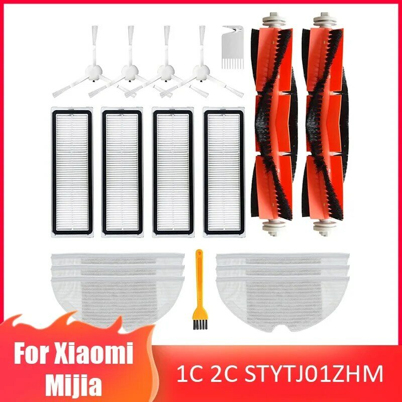 Filter Hepa untuk Xiaomi Mijia 1c 2c Stytj01zhm / Dreame F9 / Mi Robot Pembersih Vakum Sikat Rol Aksesori Suku Cadang Kit