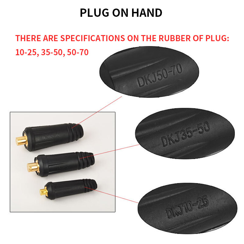 Welding Connector Europe Welding Machine Quick Fitting Male Cable Connectors Socket Plug Adaptor Dkj 10-25